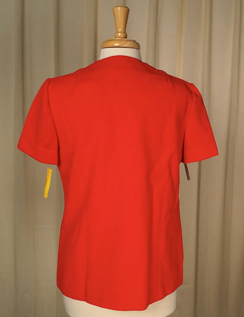 1960s Red Shirt w Pockets