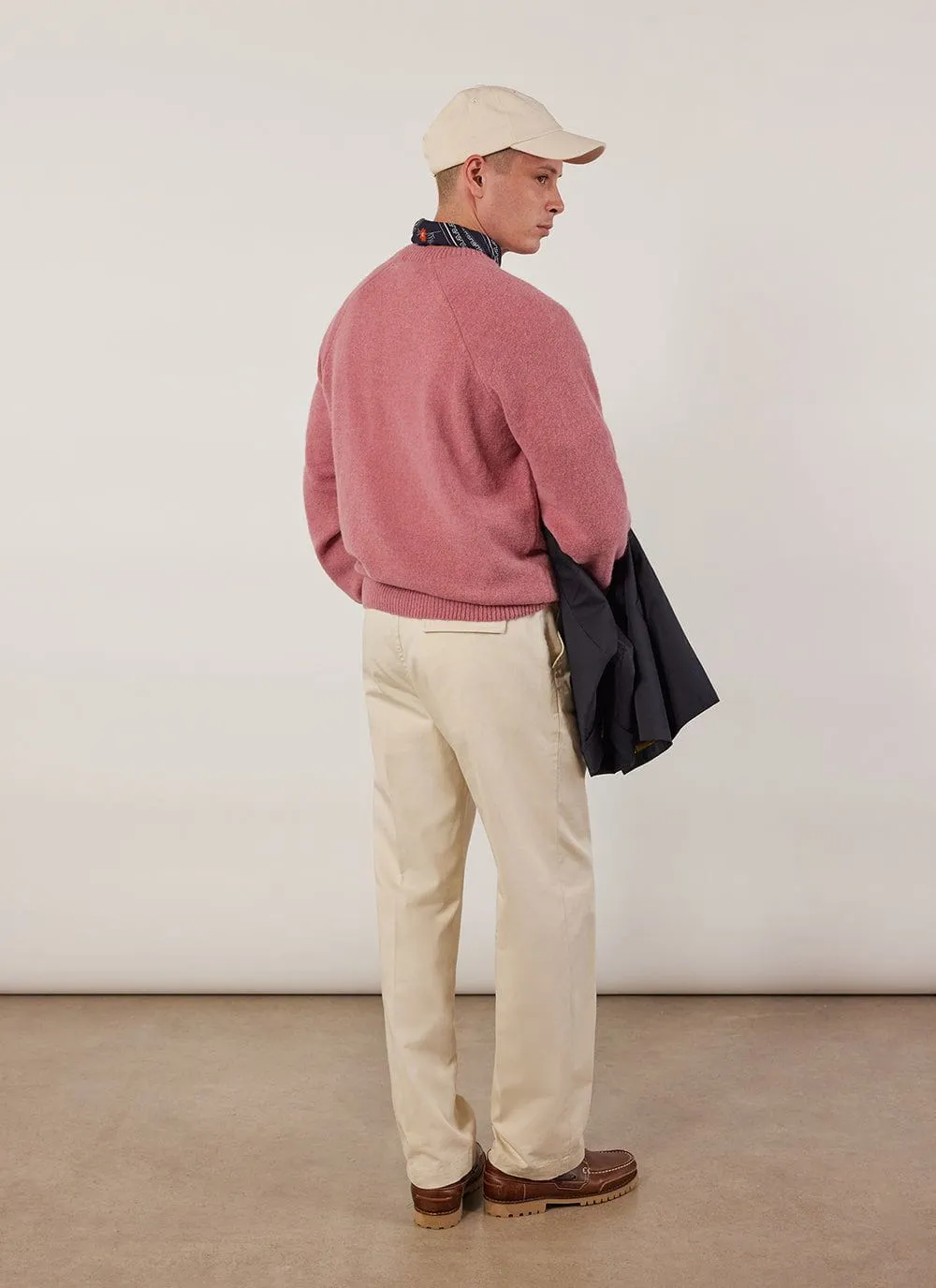 Crew Neck Jumper | Alpaca Wool | Mauve
