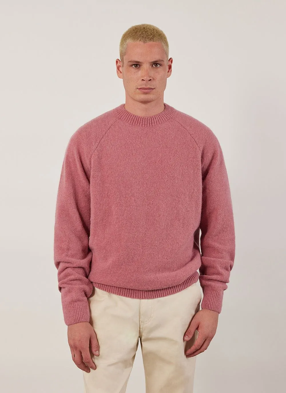 Crew Neck Jumper | Alpaca Wool | Mauve