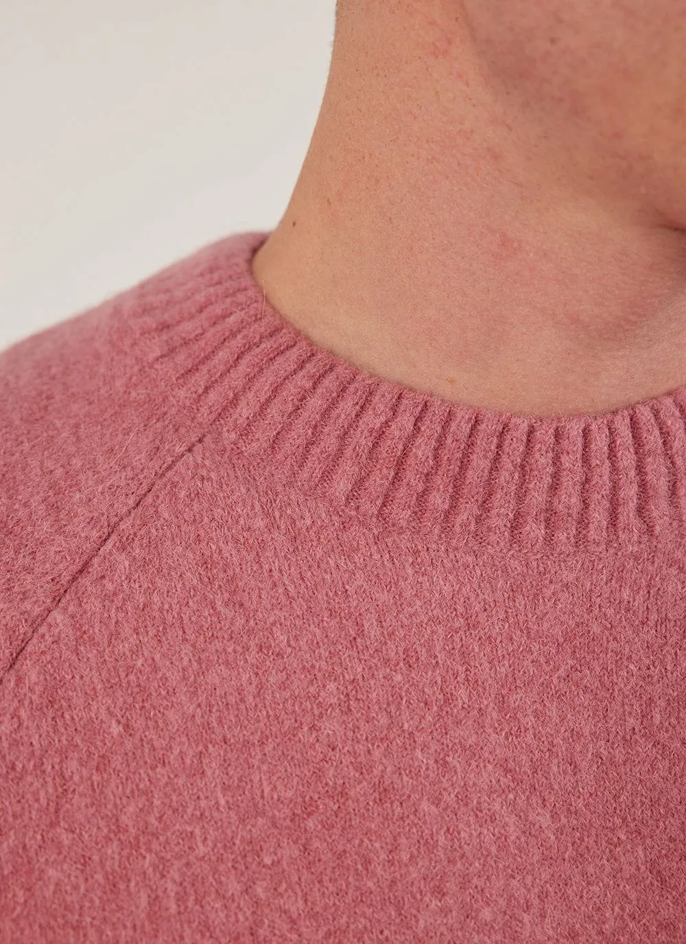 Crew Neck Jumper | Alpaca Wool | Mauve