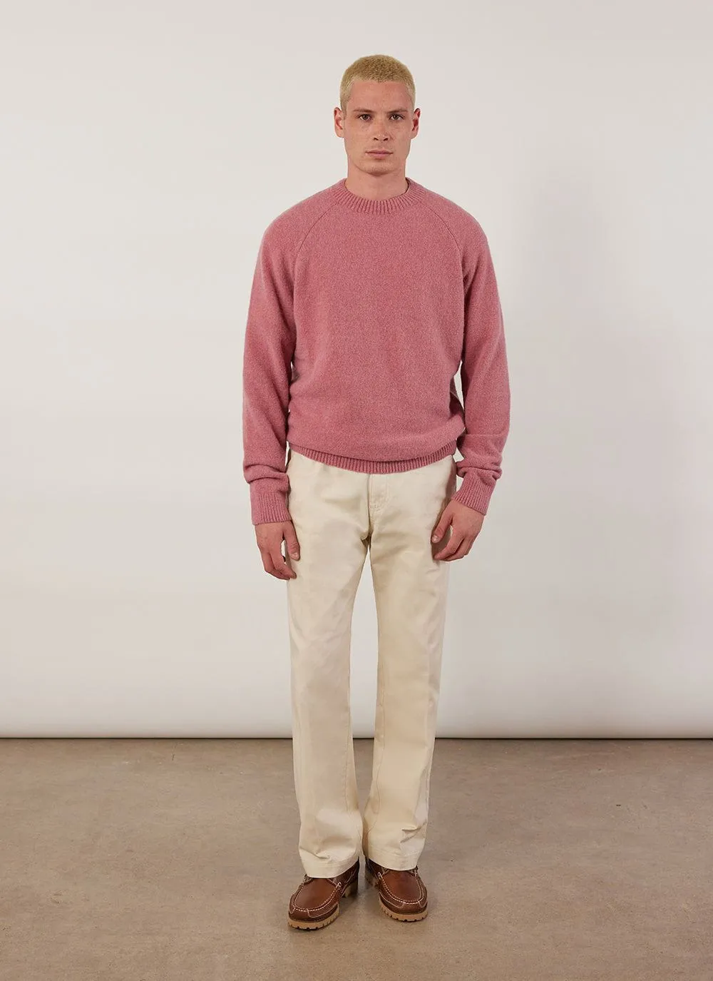 Crew Neck Jumper | Alpaca Wool | Mauve