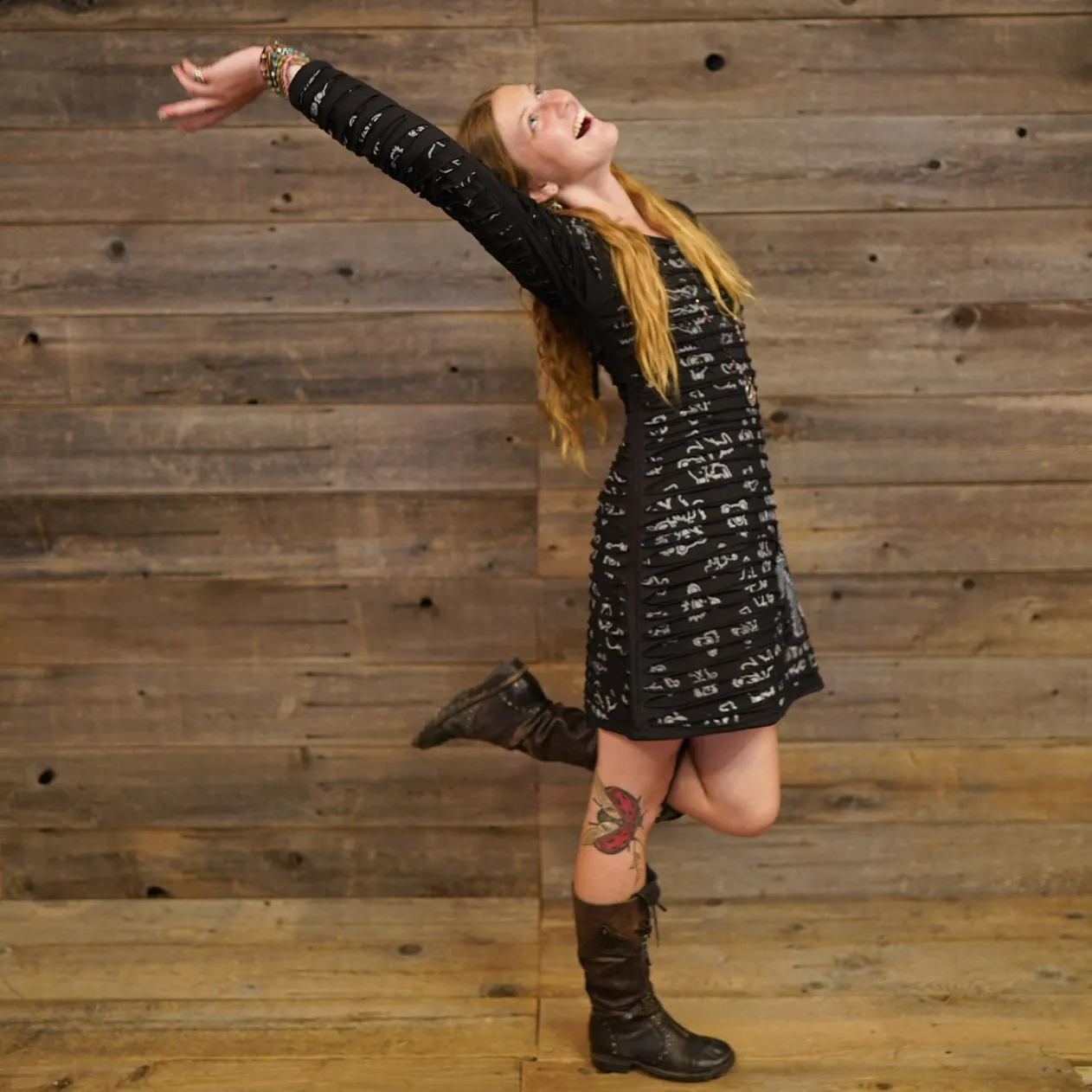 Grateful Dead Razor-Cut Dancing Bear Dress