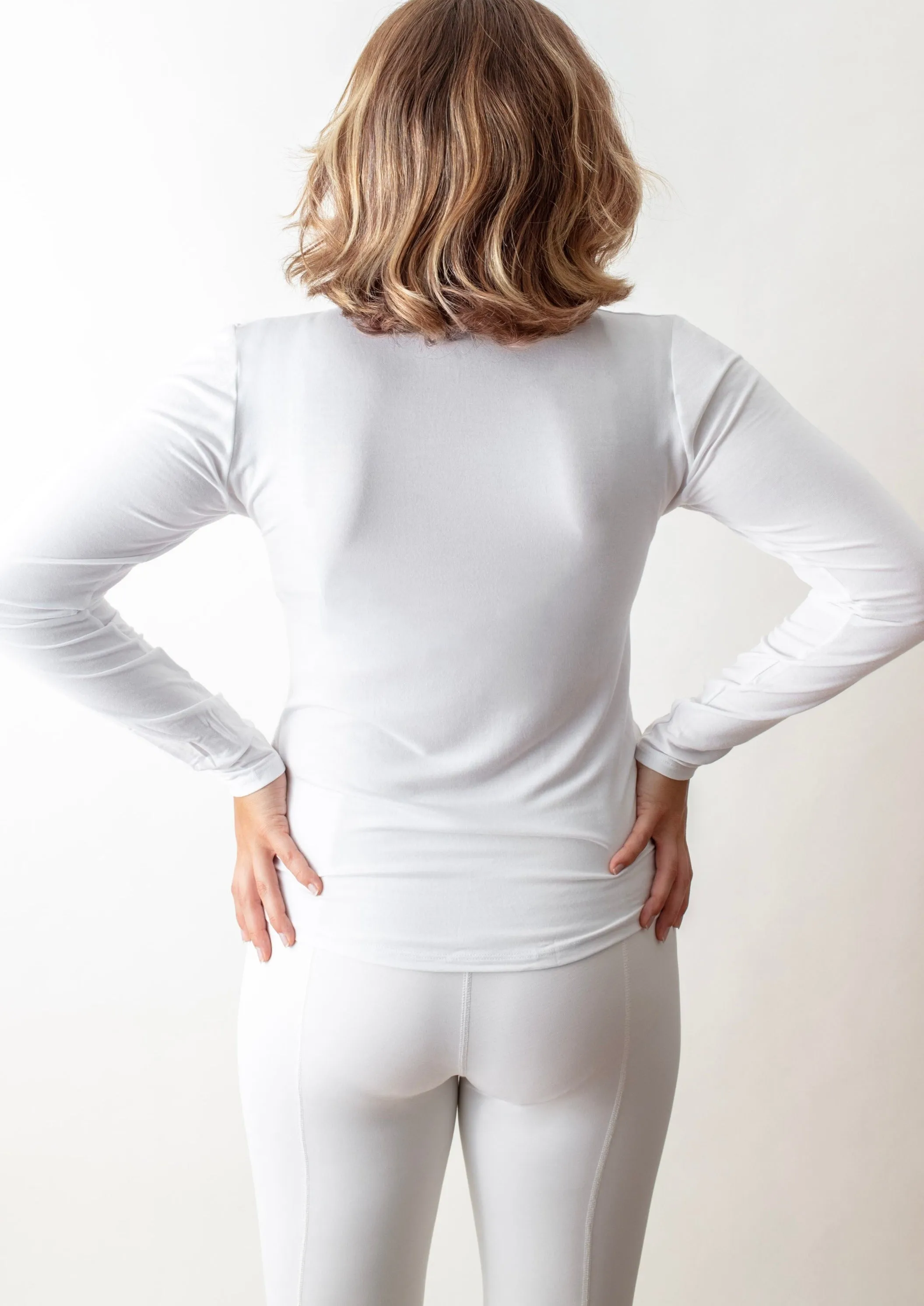 WHITE  Taylor Long Sleeve Tee