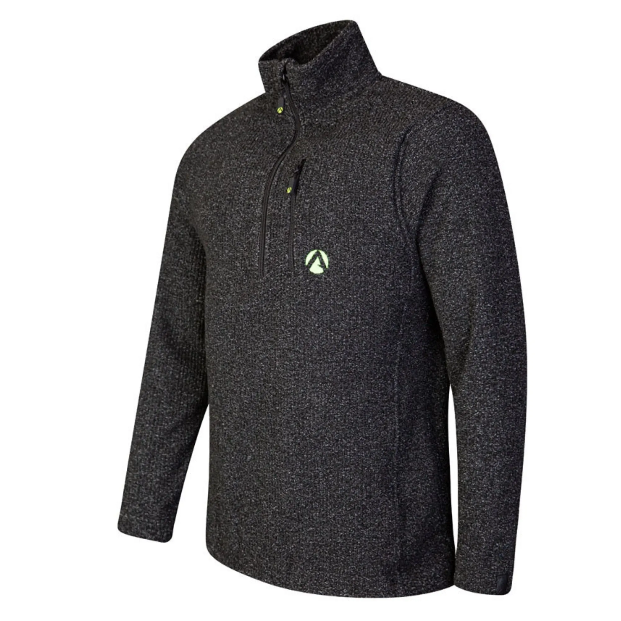 Wolf Half Zip Warm Sweater Grey