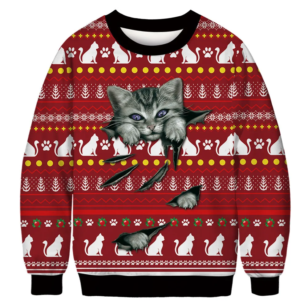 XMAS Crew Neck Jumper Women Sweatshirt